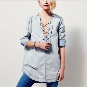 Free People denim tunic